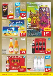 Gazetka promocyjna Netto Marken-Discount - Filial-Angebote - Gazetka - ważna od 22.01 do 22.01.2022 - strona 21 - produkty: Alwa, angebot, bio, Bio-Kaffee, Cap, capri-sun, coca-cola, cola, drink, eis, energy drink, Ergee, flasche, gerolsteine, gerolsteiner, gin, glasflasche, kaffee, mango, mineralwasser, orange, pils, regal, reis, Ryor, steiner, Ti, tyskie, valensina, vita, wasser, Yo, ZTE