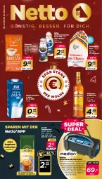 Gazetka promocyjna Netto - Woche 49 - Gazetka - ważna od 09.12 do 09.12.2023 - strona 1 - produkty: akku, angebot, angebote, aust, auto, Bau, bohne, bohnen, caffè crema, Cap, cappuccino, cin, dallmayr, decke, eis, elle, enders, ente, goldkrone, jacobs, krone, medion, milch, milka, oreo, Radio, reis, Ti, tisch, usb, wasser, weihenstephan, wilthener, Wilthener Goldkrone