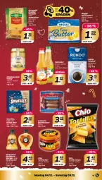 Gazetka promocyjna Netto - Woche 49 - Gazetka - ważna od 09.12 do 09.12.2023 - strona 11 - produkty: Amber, Bau, butter, butterkäse, cheddar, chips, dip, eier, eierlikör, flasche, gin, honig, Käse, kerrygold, kitkat, kuchen, lambertz, likör, lion, meggle, smarties, Ti, tortilla, Tortilla Chips, valensina, verpoorten