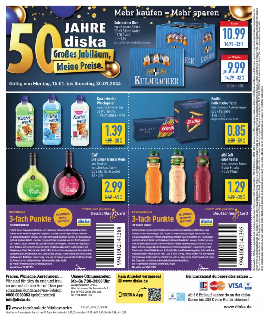 Aktueller Prospekt Budni - von 15.01 bis 20.01.2024 - strona 12 - produkty: angebot, angebote, Astra, barilla, bier, buch, coupon, deka, eis, ente, erde, gutschein, italienische pasta, kraft, Kuschelweich, LG, Nektar, pasta, reis, rel, ring, sac, Schal, Sushi, Tchibo, tee, telefon, Ti, uhr, ZTE