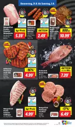 Gazetka promocyjna Lidl - Aktionsprospekt - Gazetka - ważna od 02.09 do 02.09.2023 - strona 59 - produkty: angebot, braten, burger, Dorade, eis, fisch, fische, Fischer, gewürz, grill, hamburger, jungbullen, Meister, preisvorteil, pute, Putenhacksteak, reis, rind, rinder, Rinderkeule, Rückenbraten, schwein, schweine, schweinerücken, steak, steaks, Ti, wein, weine, ZTE