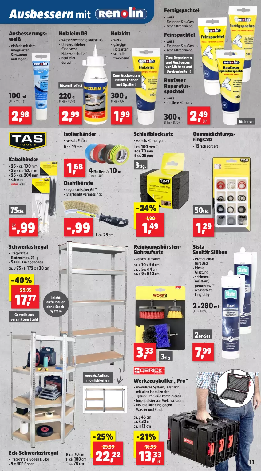 Aktueller Prospekt Thomas Philipps - von 12.05 bis 17.05.2025 - strona 11 - produkty: Bad, Bau, bürste, bürsten, Draht, elle, gsw, Holz, kleber, koffer, kraft, leine, LG, regal, Reinigung, reinigungsbürste, ring, schwamm, schwerlastregal, spachtel, Ti, usb, wasser, werkzeug