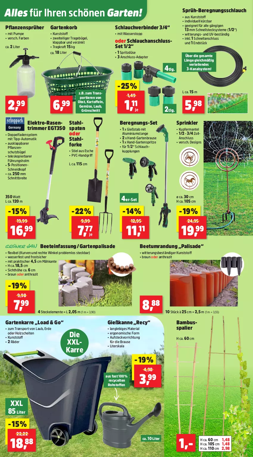 Aktueller Prospekt Thomas Philipps - von 12.05 bis 17.05.2025 - strona 4 - produkty: adapter, auto, bambus, Beetumrandung, braun, brause, Brei, bügel, Elektro, ente, erde, Garten, Gartenbrause, Gießkanne, Holz, kartoffel, kartoffeln, korb, kraft, LG, Mantel, obst, pflanze, pflanzen, rasen, Ria, schlauch, Spaten, Sport, Teleskop, Ti, Tiere, tisch, wasser