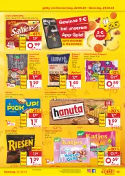 Gazetka promocyjna Netto Marken-Discount - Filial-Angebote - Gazetka - ważna od 24.06 do 24.06.2023 - strona 35 - produkty: angebot, bestpreis, chips, coupon, eis, erbsen, frucht, fruchtgummi, funny-frisch, hanuta, katjes, kichererbsen, linsen, lorenz, papier, Pick Up!, Pretzel, reis, riegel, saltletts, storck, Ti, ZTE