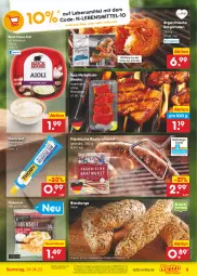 Gazetka promocyjna Netto Marken-Discount - Filial-Angebote - Gazetka - ważna od 24.06 do 24.06.2023 - strona 9 - produkty: aioli, angebot, auer, backofen, bestpreis, bier, bratwurst, brot, dauertiefpreis, eis, Fladenbrot, garnelen, knoblauch, lebensmittel, mit knoblauch, ndk, Ofen, reis, rostbratwurst, senf, steak, steaks, thomy, Ti, tiefpreis, Wild, wurst, ZTE