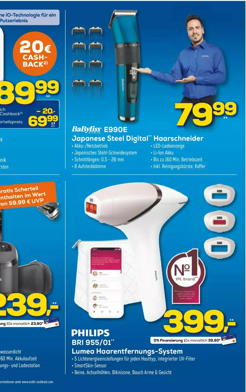 Aktueller Prospekt Euronics - Prospekte - von 12.04 bis 19.04.2023 - strona 12 - produkty: akku, BaByliss, Bau, bikini, bürste, ente, Haarentfernung, haarschneider, koffer, oralb, Reinigung, reinigungsbürste, tee, Ti