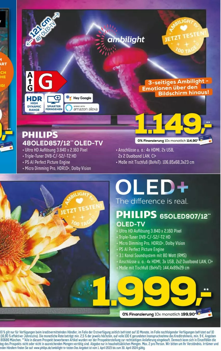 Aktueller Prospekt Euronics - Prospekte - von 12.04 bis 19.04.2023 - strona 30 - produkty: angebot, dvb, gin, HDMI, Oled-TV, pril, Ti, tuner, usb