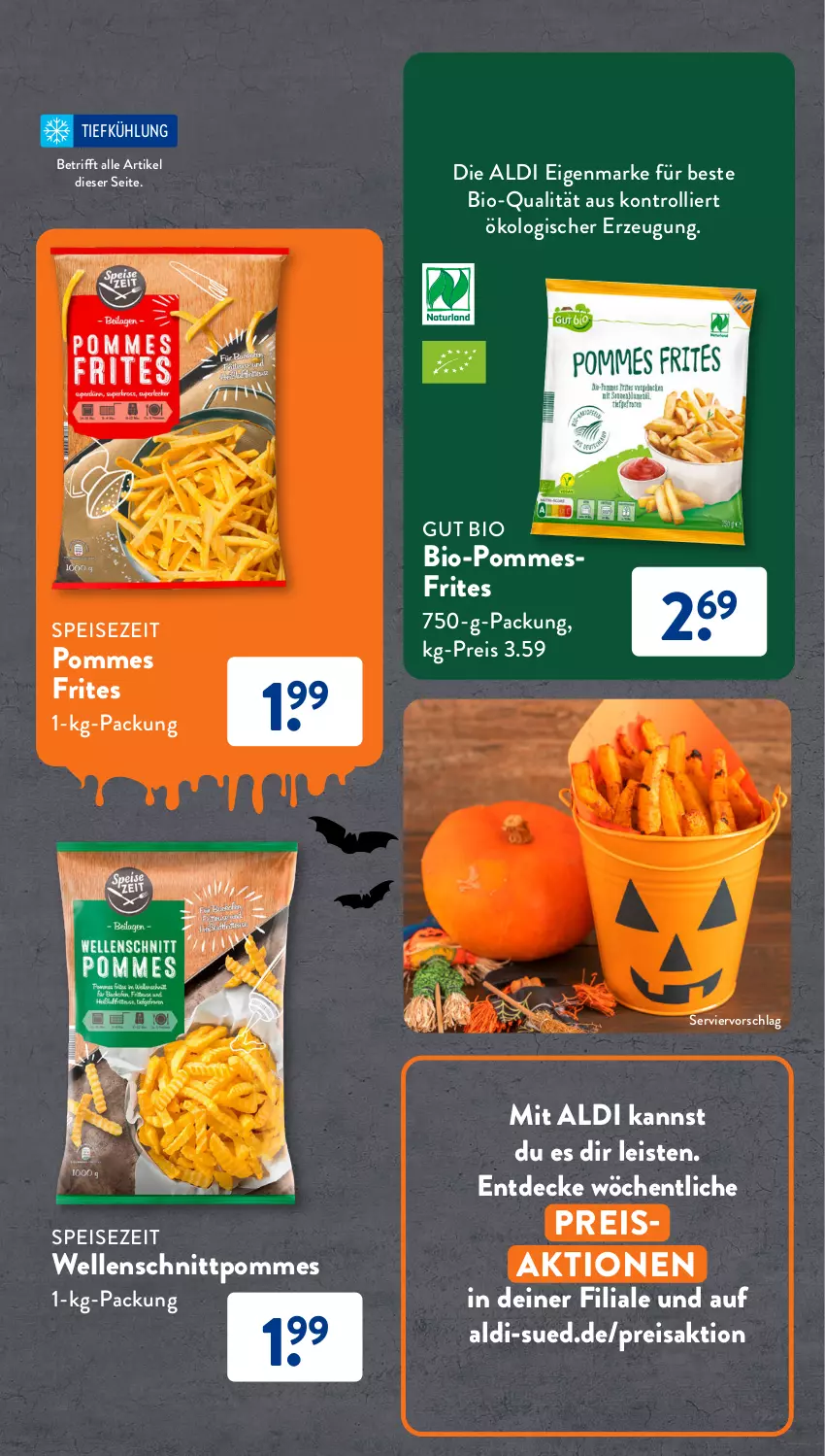 Aktueller Prospekt AldiSud - GÜNSTIGE HERBSTVIELFALT FÜR ALLE - von 02.10 bis 31.10.2023 - strona 16 - produkty: aldi, bio, decke, eis, elle, pommes, Pommes Frites, reis, Ti, trolli