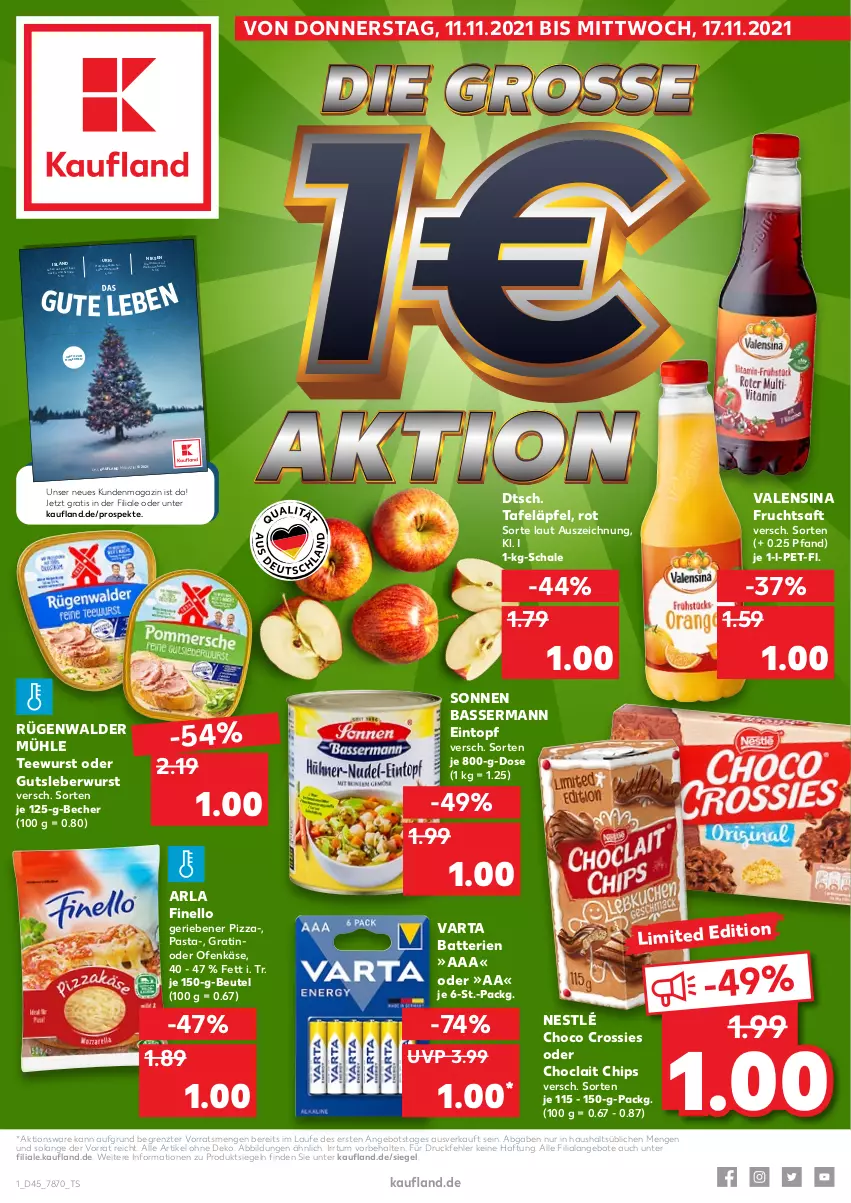 Aktueller Prospekt Kaufland - von 11.11 bis 17.11.2021 - strona 1