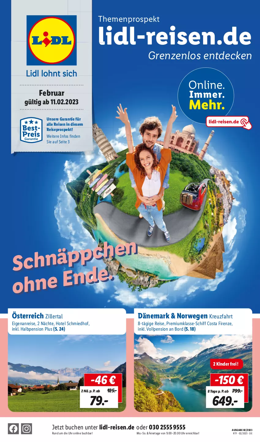 Aktueller Prospekt Lidl - Themenflyer Februar 2023 - von 13.02 bis 15.03.2023 - strona 1 - produkty: buch, decke, eier, eis, Kinder, reis, rwe, Ti, uhr