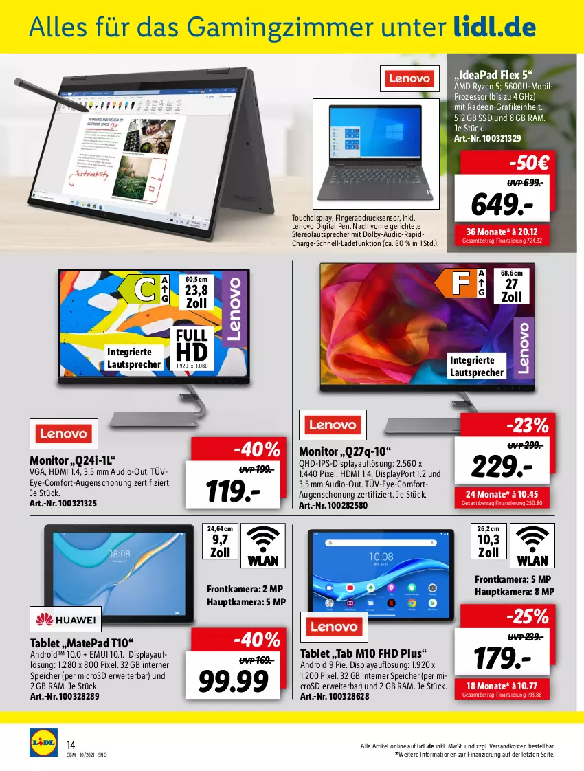 Aktueller Prospekt Lidl - Aktuelle Onlineshop-Highlights - von 01.10 bis 31.10.2021 - strona 14