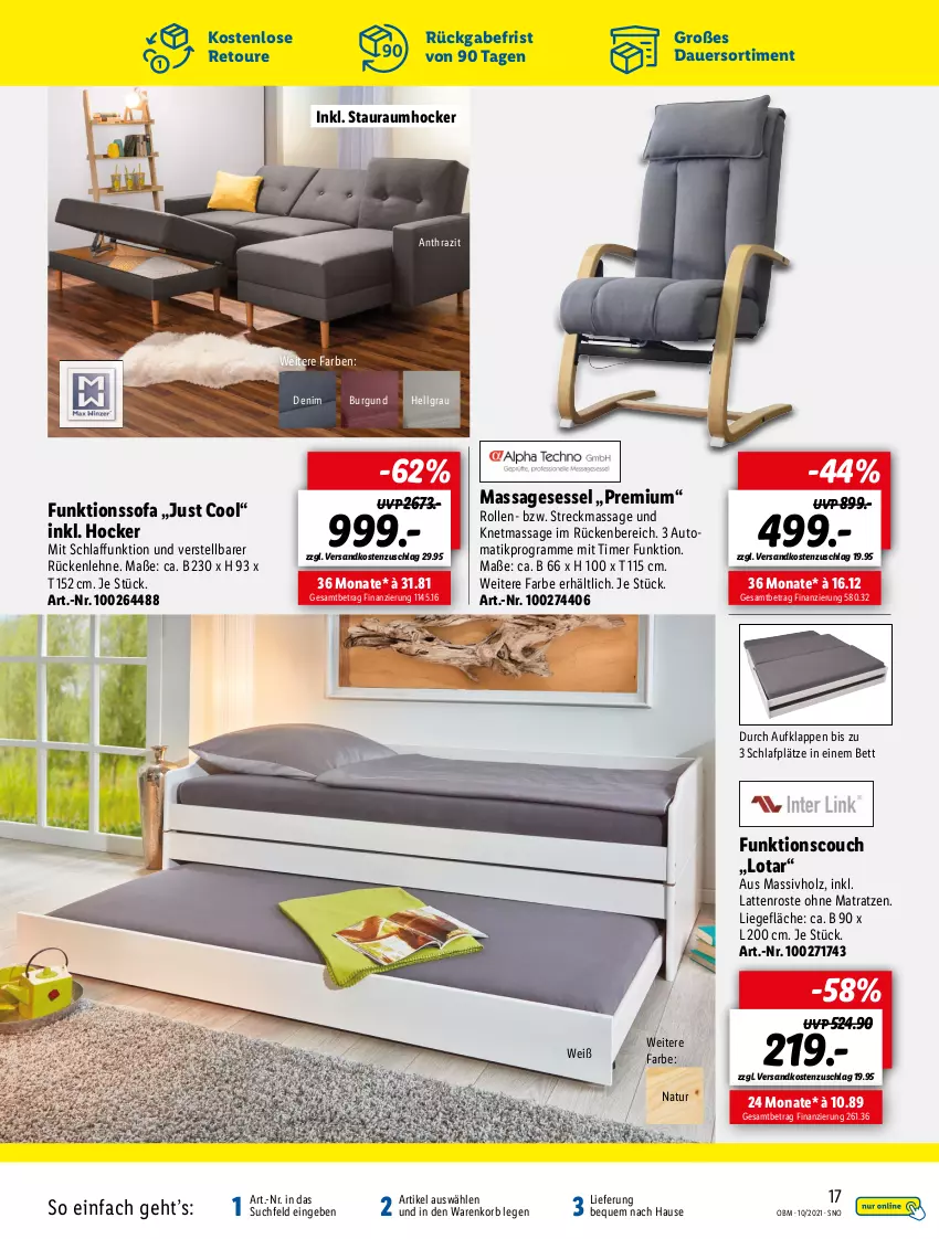 Aktueller Prospekt Lidl - Aktuelle Onlineshop-Highlights - von 01.10 bis 31.10.2021 - strona 17