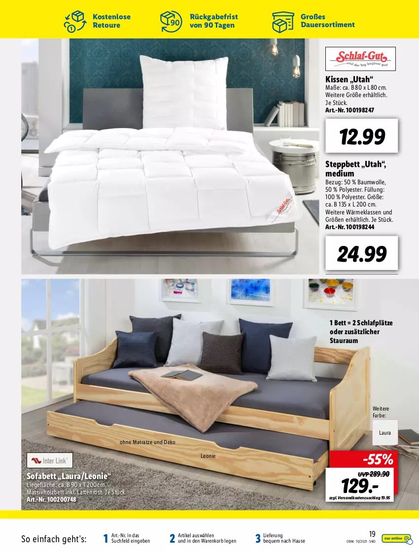 Aktueller Prospekt Lidl - Aktuelle Onlineshop-Highlights - von 01.10 bis 31.10.2021 - strona 19