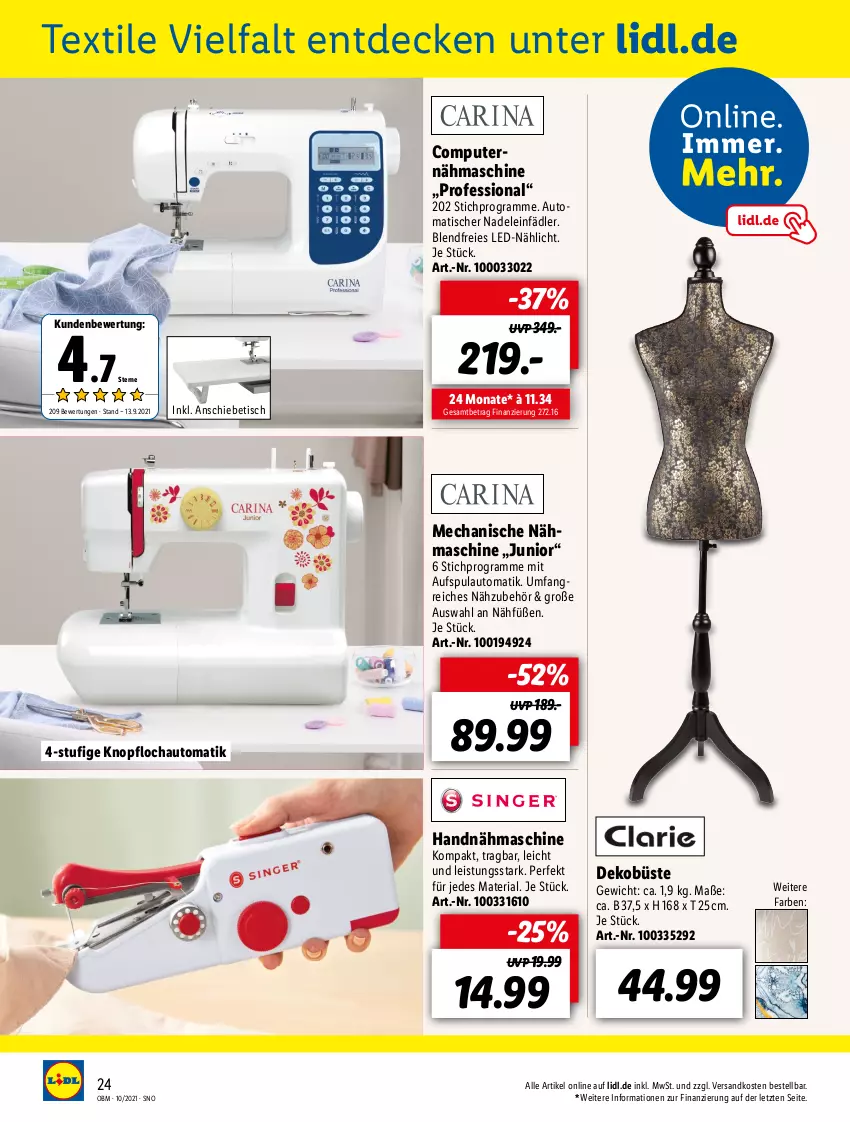 Aktueller Prospekt Lidl - Aktuelle Onlineshop-Highlights - von 01.10 bis 31.10.2021 - strona 24