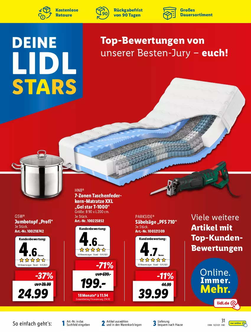 Aktueller Prospekt Lidl - Aktuelle Onlineshop-Highlights - von 01.10 bis 31.10.2021 - strona 31