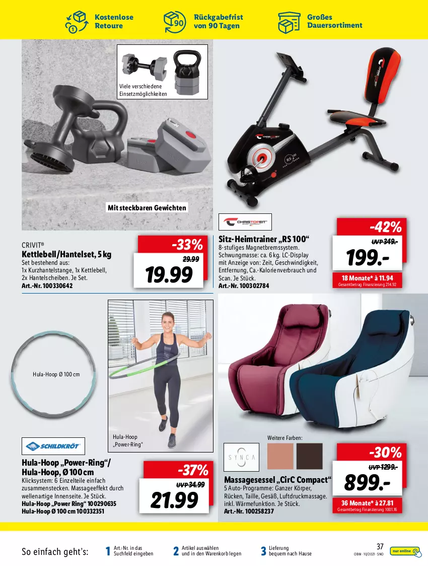 Aktueller Prospekt Lidl - Aktuelle Onlineshop-Highlights - von 01.10 bis 31.10.2021 - strona 37