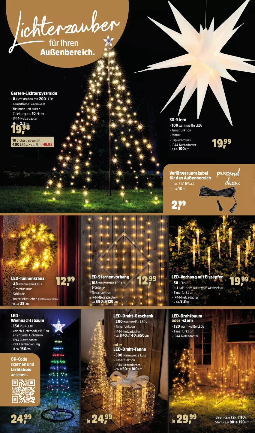 Aktueller Prospekt Thomas Philipps - von 10.11 bis 22.11.2025 - strona 6 - produkty: 3d-Stern, adapter, auer, batterie, batterien, Bau, Draht, eis, fernbedienung, Garten, Kranz, leds, Tannenkranz, Ti, timer, Weihnachtsbaum