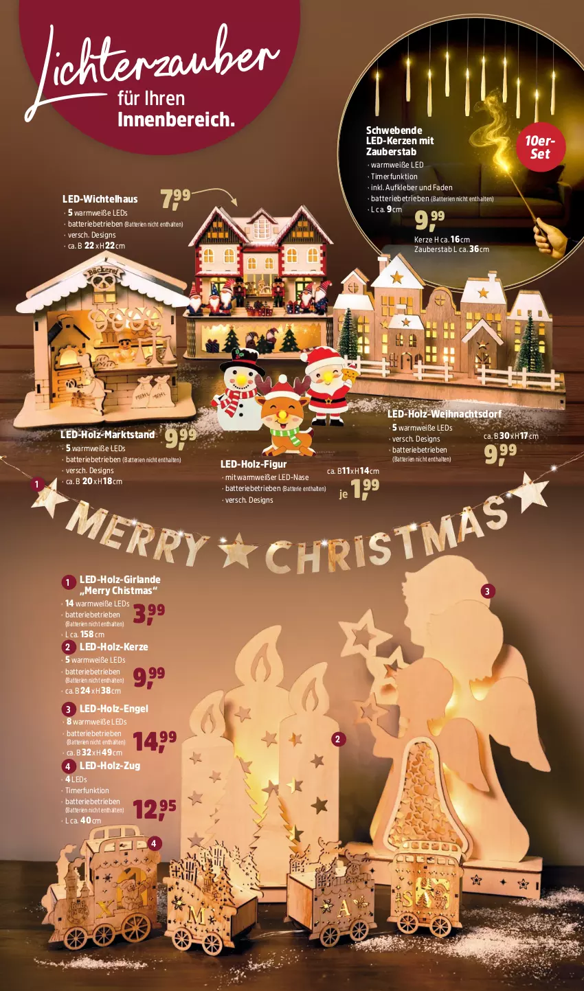 Aktueller Prospekt Thomas Philipps - von 10.11 bis 22.11.2025 - strona 7 - produkty: Aufkleber, batterie, batterien, Engel, Girlande, Holz, kerze, kleber, LED-Kerze, leds, Ti, timer, Wichtel