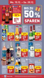 Gazetka promocyjna Aldi Nord - Von Montag - Gazetka - ważna od 20.12 do 20.12.2025 - strona 15 - produkty: alkohol, apfel, Becher, bier, biscotto, coca-cola, cola, eier, eierlikör, eis, eistee, elle, flasche, gewürz, gin, Glühwein, ice tea, kakao, krombache, krombacher, likör, marzipan, orange, Paula, paulaner, pfanne, Pfanner, pfirsich, pils, Ria, rotkäppchen, saft, schoko, sekt, tee, teller, Ti, valensina, wein, ZTE, zucker