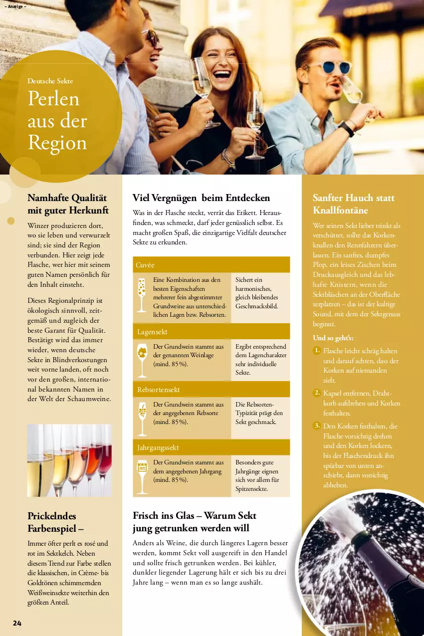 Aktueller Prospekt Tegut - Angebote der Woche - von 10.10 bis 15.10.2022 - strona 24 - produkty: cuvée, decke, deutscher sekt, Draht, eis, elle, erde, flasche, gin, jahrgangssekt, korb, Liege, mac, nuss, perlen, rum, sekt, Ti, wein, weine, Weißwein, Zelt