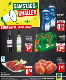 Gazetka promocyjna Edeka - Prospekte - Gazetka - ważna od 06.04 do 06.04.2024 - strona 28 - produkty: Cien, deka, eis, flasche, fleisch, hackfleisch, lebensmittel, merl, merlot, natur, radler, rind, rinder, rinder-hackfleisch, tafeläpfel, Ti, weihenstephan