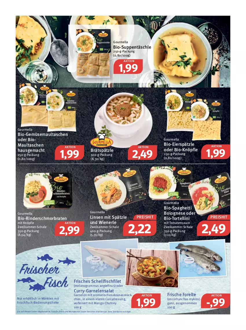 Aktueller Prospekt Feneberg - Prospekte - von 03.03 bis 05.03.2022 - strona 3 - produkty: aeg, ananas, bio, Bio-Gemüse, bolognese, braten, curry, dressing, eier, eierspätzle, eis, Elan, elle, filet, fisch, fleisch, forelle, frischfisch, garnelen, garnier, linsen, mac, mango, maultaschen, reis, rel, rind, rinder, salat, sauce, Schal, Schale, schmorbraten, spaghetti, spaghetti bolognese, suppe, suppen, Tasche, taschen, Ti, tisch, tomate, tomaten, tomatensauce, torte, tortellini, wiener, wurst