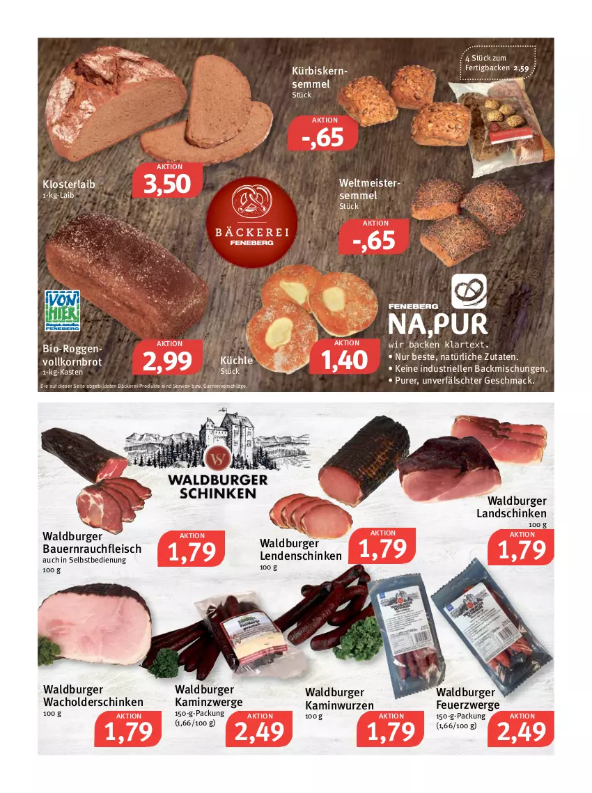 Aktueller Prospekt Feneberg - Prospekte - von 03.03 bis 05.03.2022 - strona 5 - produkty: auer, backmischung, Backmischungen, Bau, Bauer, bio, brot, burger, eis, elle, fleisch, garnier, Kamin, Kaminwurz, korn, Kornbrot, Kürbis, landschinken, mac, Meister, Rauch, schinken, Semmel, Ti, vollkornbrot