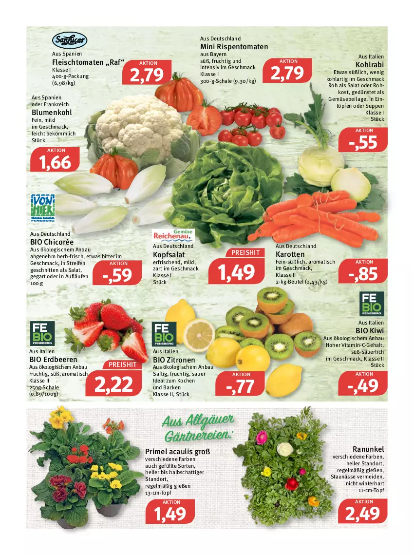 Aktueller Prospekt Feneberg - Prospekte - von 03.03 bis 05.03.2022 - strona 6 - produkty: auer, Bau, beere, beeren, beutel, bio, blume, blumen, blumenkohl, eintöpfe, eis, elle, erdbeere, erdbeeren, fleisch, frucht, ilag, karotten, kiwi, kohlrabi, kopfsalat, LG, mac, reifen, reis, rispentomaten, saft, salat, Schal, Schale, schnitten, suppe, suppen, Ti, tisch, tomate, tomaten, topf, vita, zitrone, zitronen