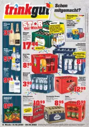 Gazetka promocyjna Trinkgut - Gazetka - ważna od 26.02 do 26.02.2022 - strona 1 - produkty: alkohol, Alwa, bitburger, bitburger pils, burger, Cava, chips, chipsfrisch, coca-cola, cola, deka, eis, fanta, flasche, freixenet, gerolsteine, gerolsteiner, Gorbatschow, könig pilsener, krone, mac, mineralwasser, pils, pilsener, radler, reis, reiss, rind, rwe, ssd, steiner, Ti, uhr, vodka, wasser