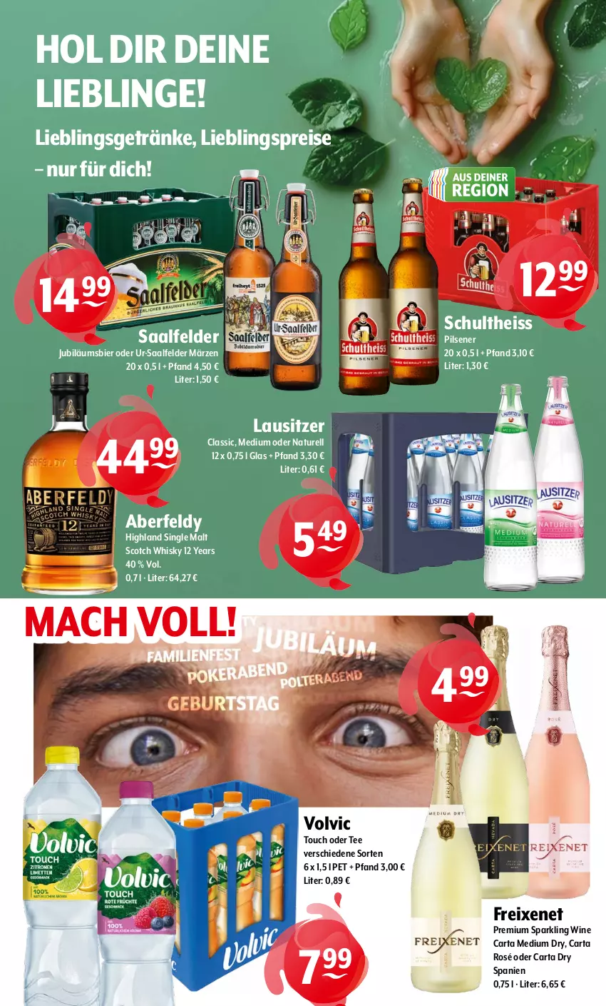 Aktueller Prospekt Getraenke Hoffmann - Prospekte - von 17.11 bis 22.11.2025 - strona 11 - produkty: bier, eis, freixenet, getränk, getränke, Jubiläums, mac, natur, pils, pilsener, reis, rel, Saalfelder, Schultheiss, scotch, scotch whisky, single malt, tee, volvic, whisky