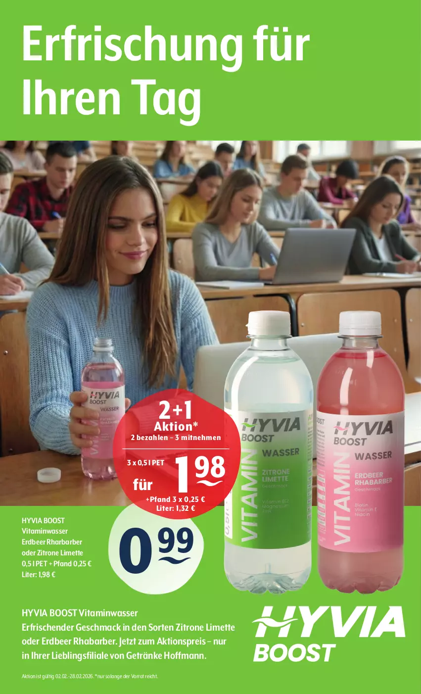 Aktueller Prospekt Getraenke Hoffmann - Prospekte - von 09.02 bis 14.02.2026 - strona 11 - produkty: aktionspreis, eis, getränk, getränke, limette, mac, Mett, reis, rhabarber, Ti, vita, wasser, zitrone