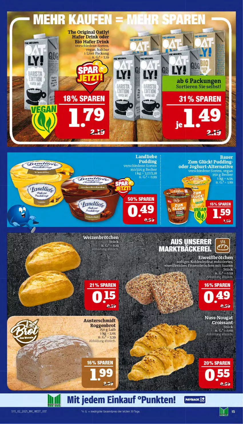 Aktueller Prospekt Marktkauf - Prospekt - von 05.01 bis 11.01.2025 - strona 15 - produkty: aust, bio, drink, eis, gin, hafer, joghur, joghurt, nuss, pudding, reis, Ti, ZTE