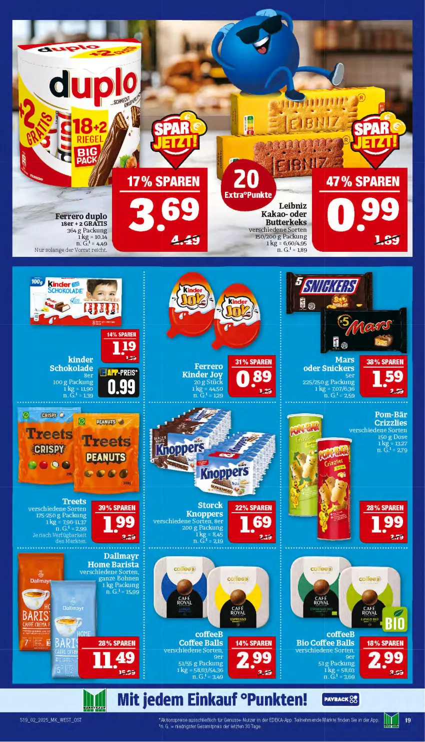 Aktueller Prospekt Marktkauf - Prospekt - von 05.01 bis 11.01.2025 - strona 19 - produkty: butter, butterkeks, duplo, kakao, keks, leibniz, Ti