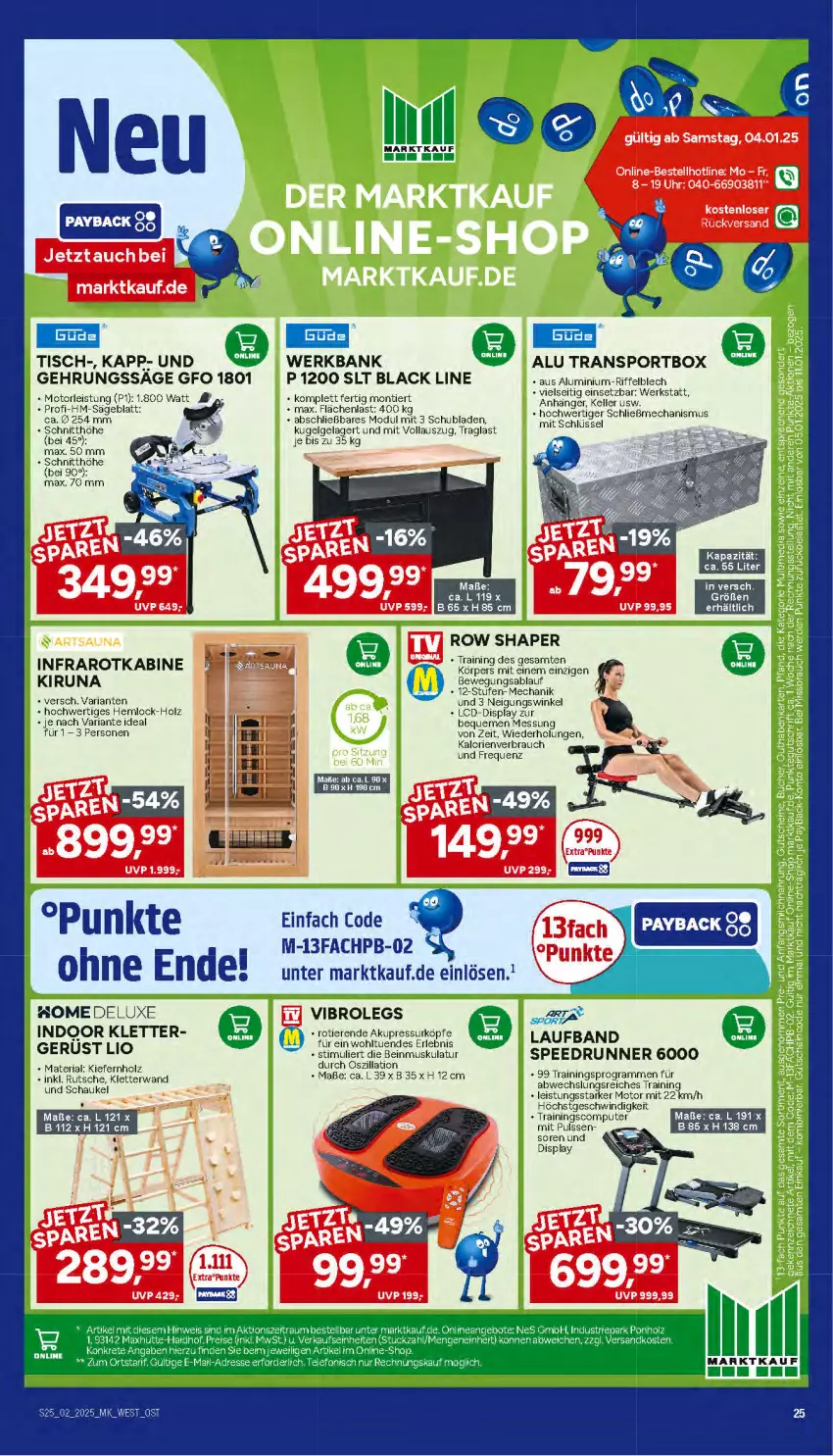 Aktueller Prospekt Marktkauf - Prospekt - von 05.01 bis 11.01.2025 - strona 25 - produkty: Anhänger, Bank, computer, eis, elle, Gehrungssäge, gsw, Holz, HP, Kugel, lack, LG, pute, Rauch, Ria, säge, Schaukel, schubladen, spee, Sport, Ti, Tiere, tisch, uhr