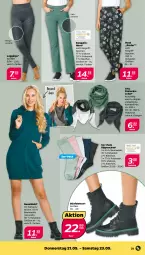 Gazetka promocyjna Netto - Woche 38 - Gazetka - ważna od 23.09 do 23.09.2023 - strona 21 - produkty: Bau, baumwolle, Bengalin, gin, hose, kleid, leggings, Ria, Schal, socken, Stiefeletten, Sweatkleid, Tasche, taschen, Ti, wolle