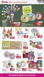 Gazetka promocyjna Famila - Prospekte - Gazetka - ważna od 12.08 do 12.08.2023 - strona 2 - produkty: angebot, angebote, ball, buch, eis, elle, Kette, Meister, Radiergummi, reis, Schal, Schultüten, scout, socken, Spiele, Stickerbuch, Ti, Tüte, uhr, weck, Wichtel, Zaubertafel, ZTE