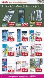 Gazetka promocyjna Famila - Prospekte - Gazetka - ważna od 12.08 do 12.08.2023 - strona 6 - produkty: angebot, angebote, ball, Brei, bügel, dell, eis, Füllhalter, Kette, Kugel, kugelschreiber, Mode, reis, Ria, Roller, rum, Tasche, taschen, textmarker, Ti, wasser, ZTE