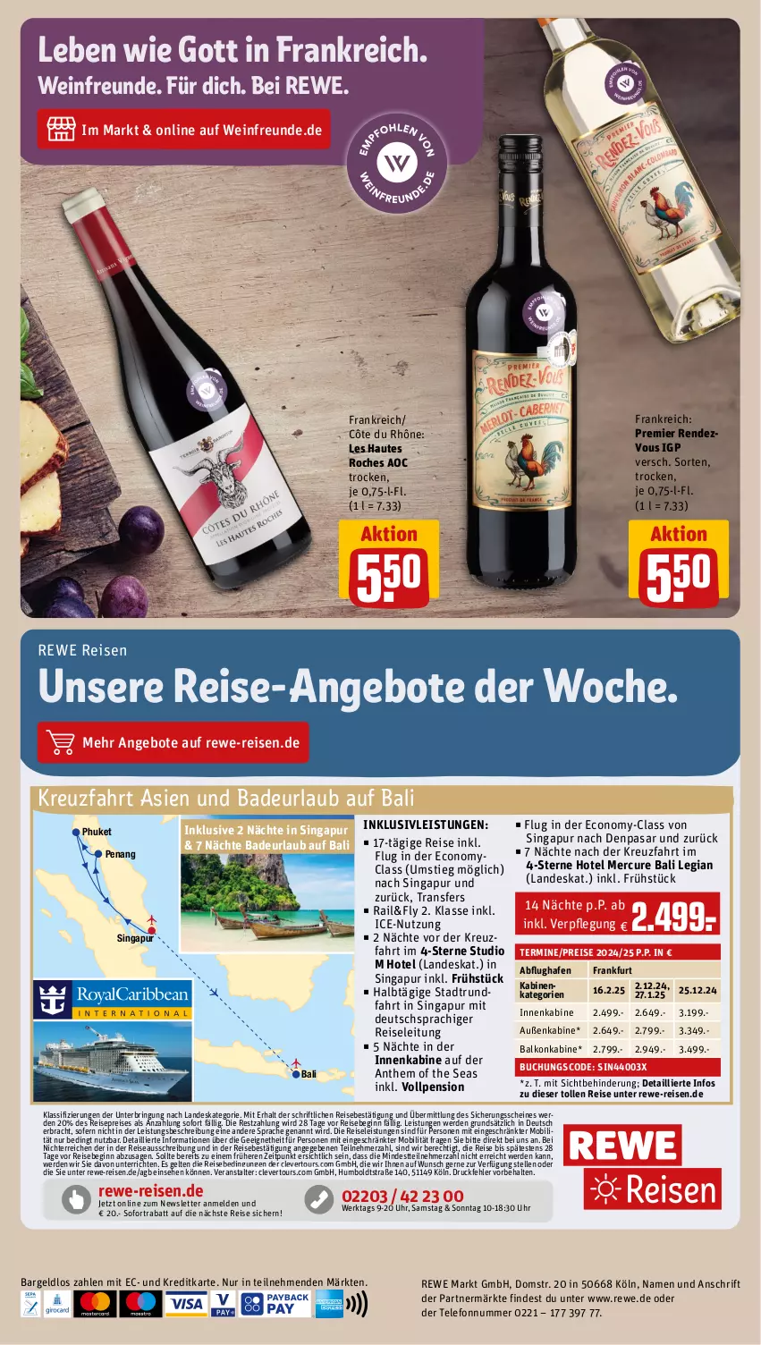 Aktueller Prospekt Rewe - Prospekte - von 04.03 bis 09.03.2024 - strona 20 - produkty: angebot, angebote, Bad, balkonkabine, buch, eis, elle, erde, gin, inklusivleistungen, ndk, reis, ring, sofortrabatt, telefon, Ti, uhr, wein