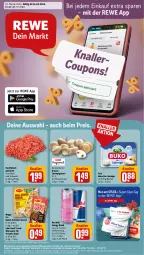 Gazetka promocyjna Rewe - Prospekte - Gazetka - ważna od 09.03 do 09.03.2024 - strona 1 - produkty: aktionspreis, arla, arla buko, Becher, bio, braun, Buko, champignon, champignons, drink, eis, energy drink, fleisch, hackfleisch, hackfleisch gemischt, maggi, maggi fix, nudel, red bull, reis, rind, Schal, Schale, schinken, schwein, telefon, Ti, uhr, wein