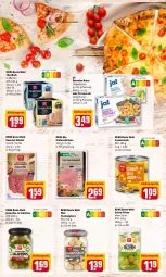 Gazetka promocyjna Rewe - Prospekte - Gazetka - ważna od 13.03 do 13.03.2022 - strona 25 - produkty: aktionspreis, bio, champignon, champignons, eis, fisch, garnelen, grüne oliven, hinterschinken, jalapeño, mais, natur, olive, oliven, reis, rewe beste wahl, rewe bio, salami, schinken, thunfisch, Ti, wasser