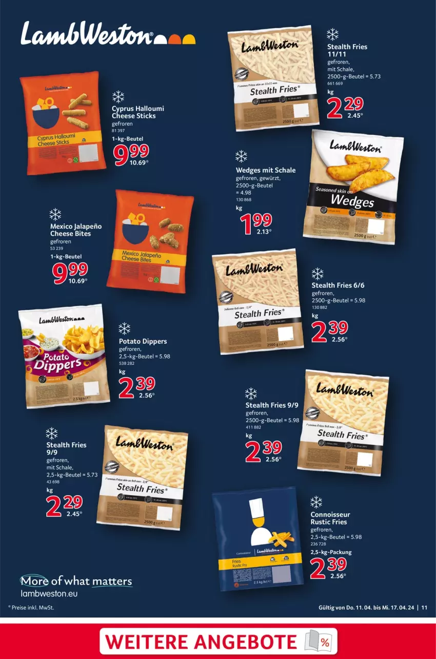 Aktueller Prospekt Selgros - Food - von 11.04 bis 17.04.2024 - strona 11 - produkty: angebot, angebote, beutel, bites, Halloumi, LG, Schal, Schale, Ti, wedges