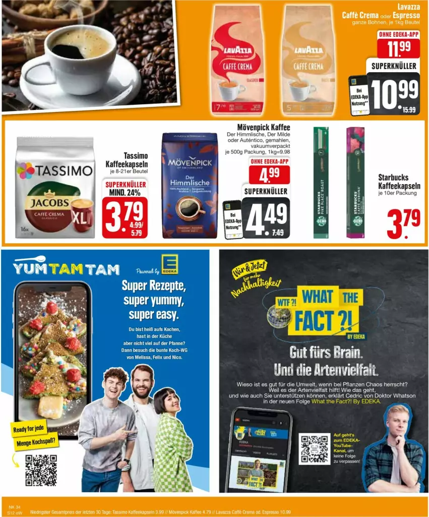 Aktueller Prospekt Edeka - Prospekte - von 19.08 bis 24.08.2024 - strona 12 - produkty: beutel, deka, jacobs, kaffee, kaffeekapseln, LG, mövenpick, mövenpick kaffee, pfanne, pflanze, pflanzen, sim, starbucks, tassimo, Ti