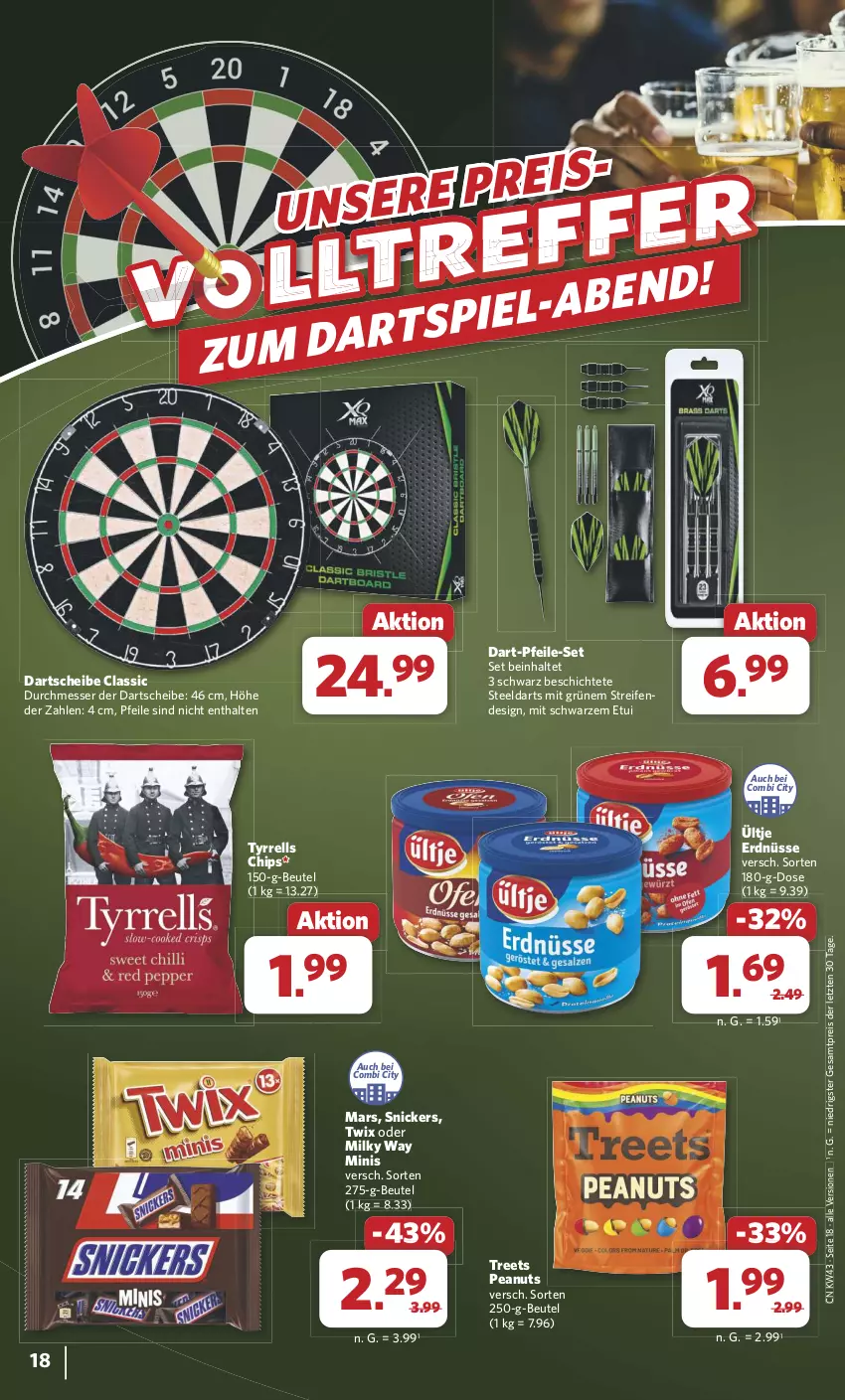 Aktueller Prospekt Combi - Prospekte - von 21.10 bis 26.10.2024 - strona 18 - produkty: beutel, chips, eis, erdnüsse, mars, messer, milky way, reifen, reis, rel, snickers, tee, Ti, twix, ültje, ültje erdnüsse, ZTE