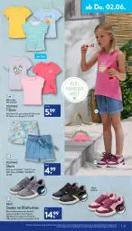 Gazetka promocyjna Aldi Nord - Aldi-Vorschau - Gazetka - ważna od 04.06 do 04.06.2022 - strona 23 - produkty: aldi, Bau, baumwolle, decksohle, ecovero, Elan, gin, lenzing, pocopiano, reine baumwolle, Ria, shirt, shirts, shorts, sneaker, T-Shirt, Ti, walkx, wasser, wolle, Yo, ZTE