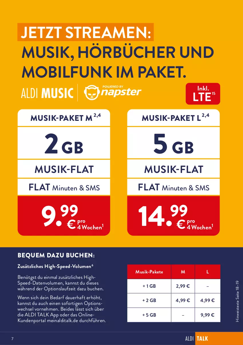 Aktueller Prospekt AldiSud - ALDI TALK - von 26.07 bis 31.07.2021 - strona 7