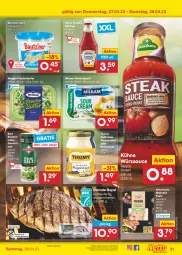 Gazetka promocyjna Netto Marken-Discount - Filial-Angebote - Gazetka - ważna od 29.04 do 29.04.2023 - strona 31 - produkty: angebot, aqua, Bad, Bau, bautzner, bestpreis, butter, Dorade, eis, filet, filets, gewürz, gewürzquark, gewürzsalz, heinz, ketchup, kräuter, kräuterbutter, küche, Küchen, Kühne, Makrele, mayonnaise, meggle, milram, quark, reis, rel, remoulade, sac, salz, sauce, senf, thomy, Ti, tisch, tomato ketchup, würzsauce, Yo, ZTE