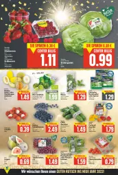 Gazetka promocyjna E Center - Angebote der Woche - Gazetka - ważna od 01.01 do 01.01.2022 - strona 6 - produkty: beere, beeren, beutel, bio, bohne, bohnen, cherrytomaten, cocktail, cocktails, cola, deka, eis, eisbergsalat, erbsen, erdbeere, erdbeeren, Feigen, feldsalat, heidelbeere, heidelbeeren, himbeer, himbeere, himbeeren, honig, knacker, limette, limetten, melone, melonen, Mett, metten, minze, paprika, paprika mix, rucola, salat, Schal, Schale, spinat, tafeltrauben, Ti, tomate, tomaten, trauben, zucchini, zucker