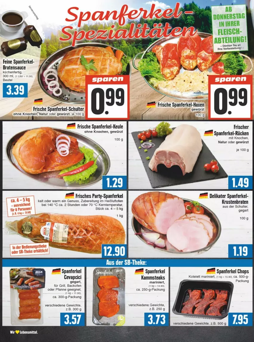 Aktueller Prospekt Edeka - Prospekte - von 31.08 bis 07.09.2024 - strona 6 - produkty: axe, backofen, beutel, braten, gewürz, grill, Haxe, kotelett, krustenbraten, küche, Küchen, natur, nuss, Ofen, pfanne, sauce, steak, steaks, Ti