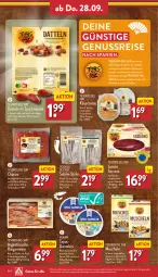 Gazetka promocyjna Aldi Nord - Von Montag - Gazetka - ważna od 30.09 do 30.09.2023 - strona 24 - produkty: almare, braten, chorizo, creme, Datteln, eis, elle, garnelen, gin, grill, Holz, jamón serrano, Käse, küche, LG, Mantel, Muscheln, nuss, reis, ring, rwe, salami, sauce, Schal, Schale, serrano, Speck, Spezi, Tapas, Ti, wurst, ZTE