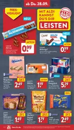 Gazetka promocyjna Aldi Nord - Von Montag - Gazetka - ważna od 30.09 do 30.09.2023 - strona 30 - produkty: aldi, beutel, biscotto, creme, drink, eis, elle, gin, haselnuss, honig, leibniz, LG, mac, mandel, mandeln, Manner, milch, nuss, Pick Up!, popcorn, red bull, reis, riegel, schnitten, schoko, schokolade, storck, teller, Ti, vollmilch, waffeln, ZTE